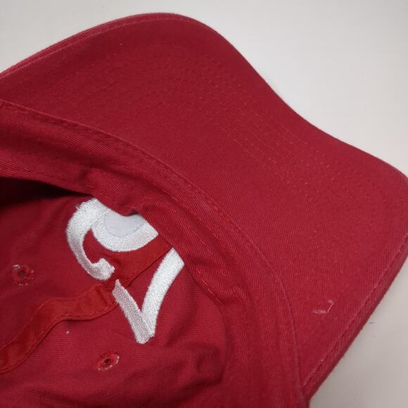 67 Go Dogs Slideback Baseball Cap Red One Size Adjustable Port & Company 6 Panel - Picture 8 of 10